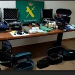 Parte de los objetos recuperados por la Guardia Civil