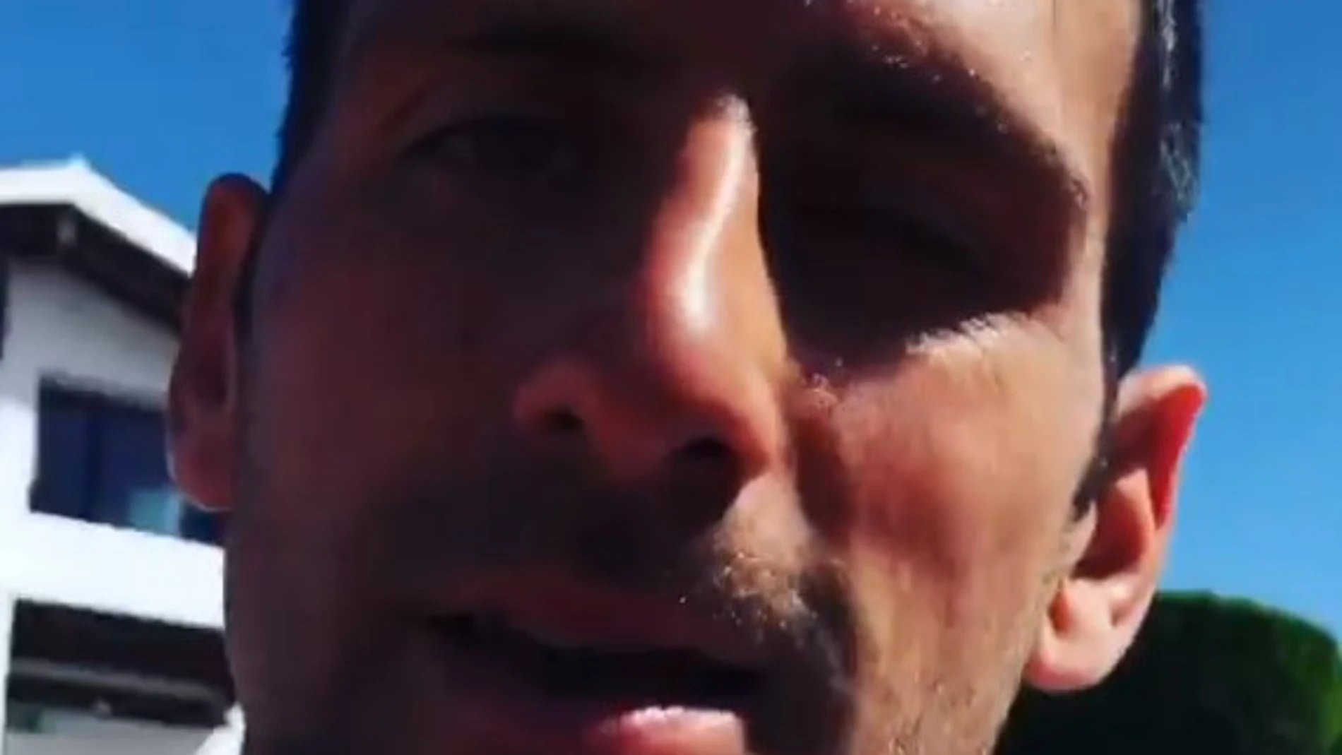 Djokovic, en una captura del vídeo que colgó en Instagram