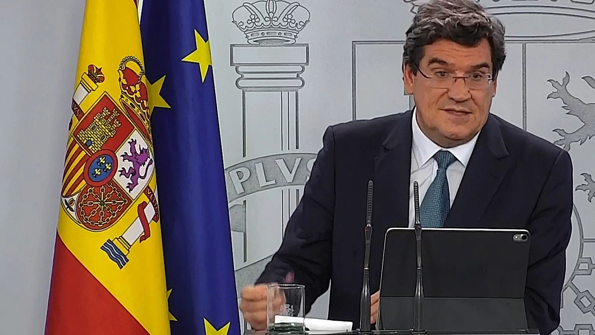 Rueda de prensa del ministro de Inclusión, Seguridad Social y Migraciones, José Luis Escrivá Belmonte