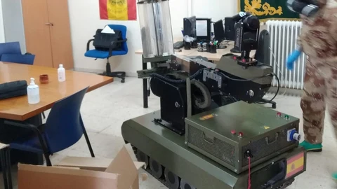 Pruebas con el robot al que se le ha acoplado una luz UV