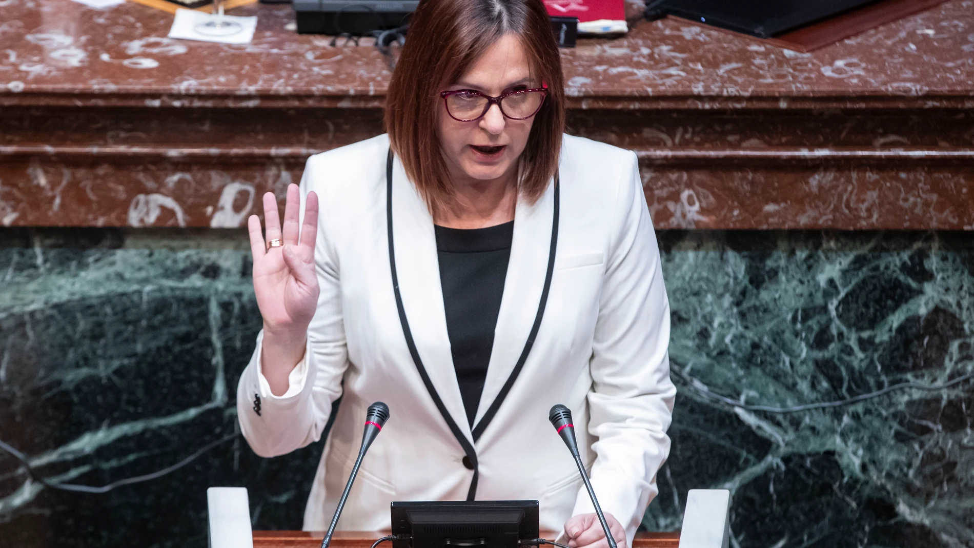 La vicepresidenta del Gobierno regional de coalición, Isabel Franco