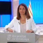 La consellera de Presidencia y portavoz del Govern, Meritxell Budó, en rueda de prensa el 7 de mayo de 2020.GENERALITAT DE CATALUNYA (Foto de ARCHIVO)08/05/2019