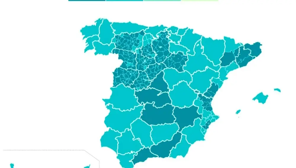 Mapa de la desescalada en España