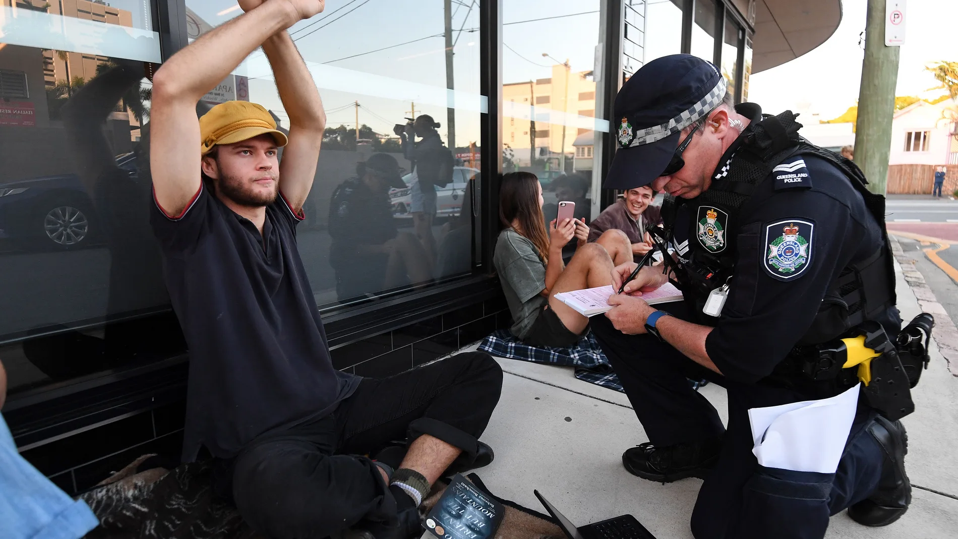 Asylum seekers protest living conditions amid coronavirus pandemic, in Brisbane