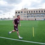 Alberto Moreno en un entrenamiento con el Villarreal.