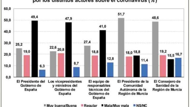 Cuadro de la valoración sobre la gestión e la información