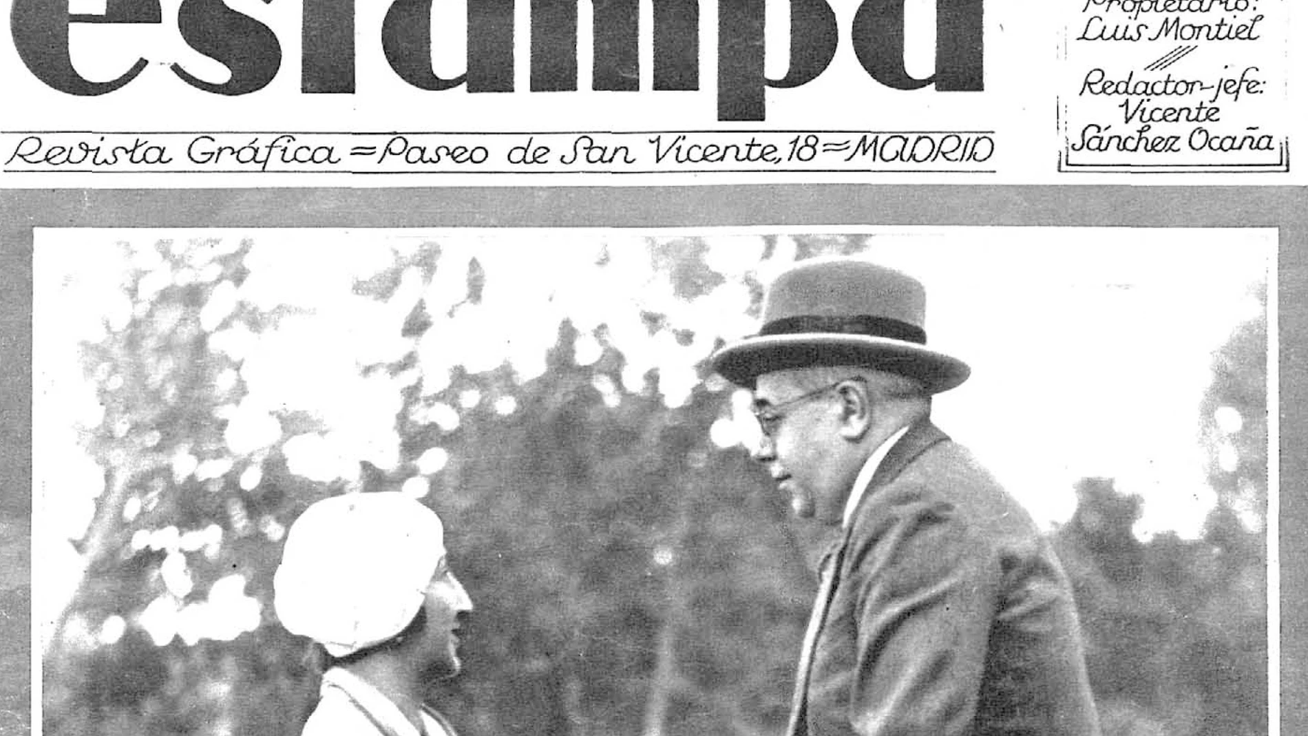 Manuel Azaña, de vacaciones en el Palacio de Aranjuez en 1928