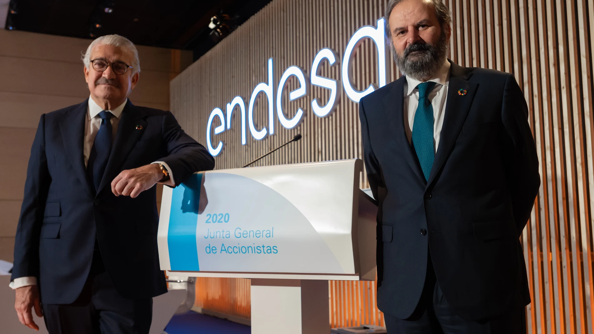 El Consejero Delegado de Endesa, José Bogas, y el Presidente de la eléctrica, Juan Sánchez Calero.