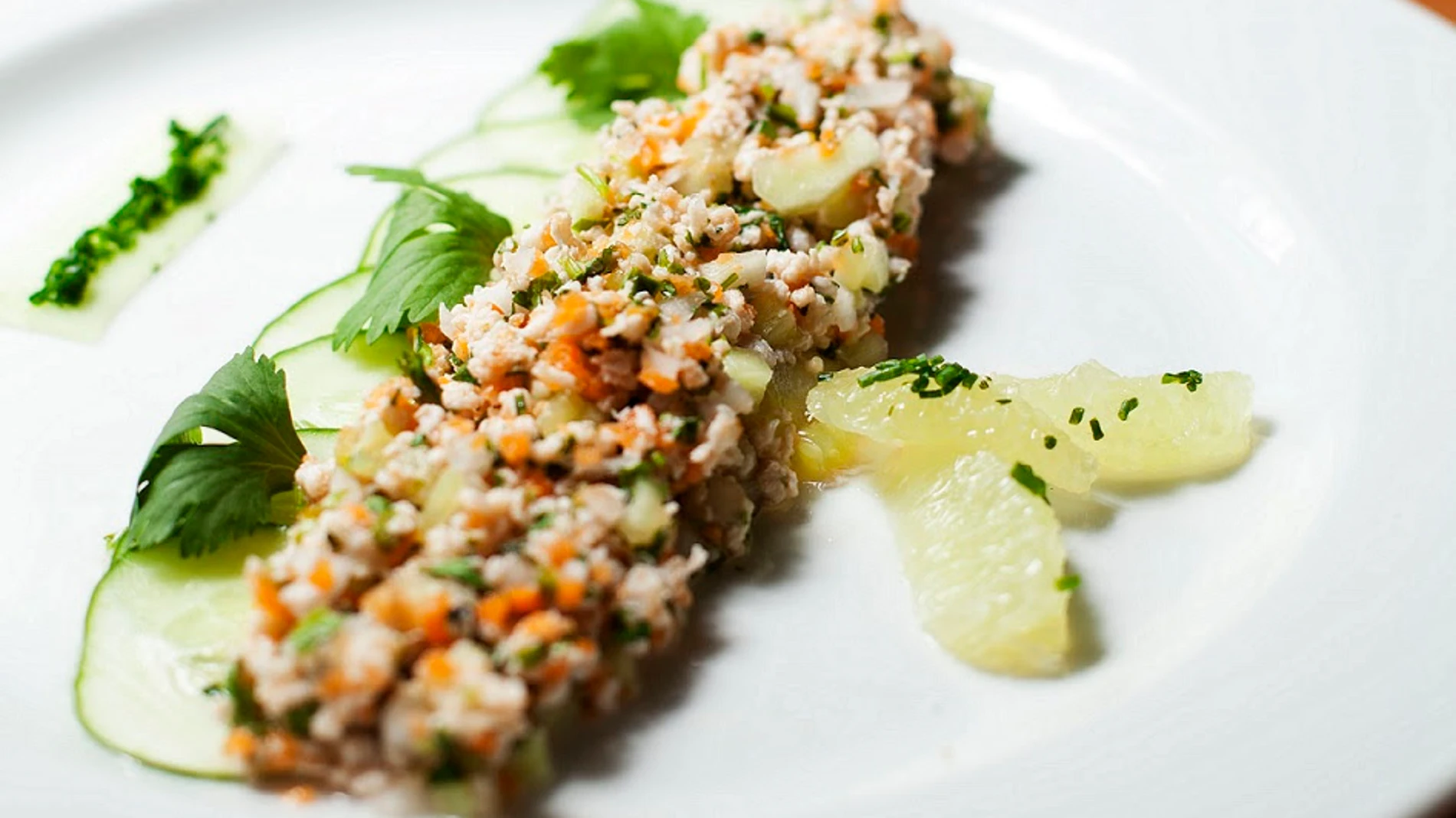 Ceviche elaborado por la cocinera Betty Vázquez. El ceviche es la receta emblemática de Perú