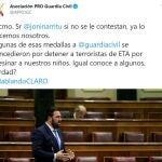 Tweet de la Aprogc dirigido a Iñarritu