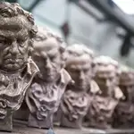 Una imagen de las estatuillas de los Premios Goya