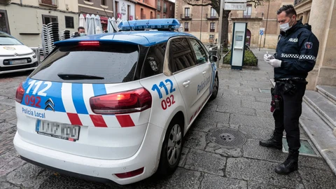 La Policía Local en el centro de León