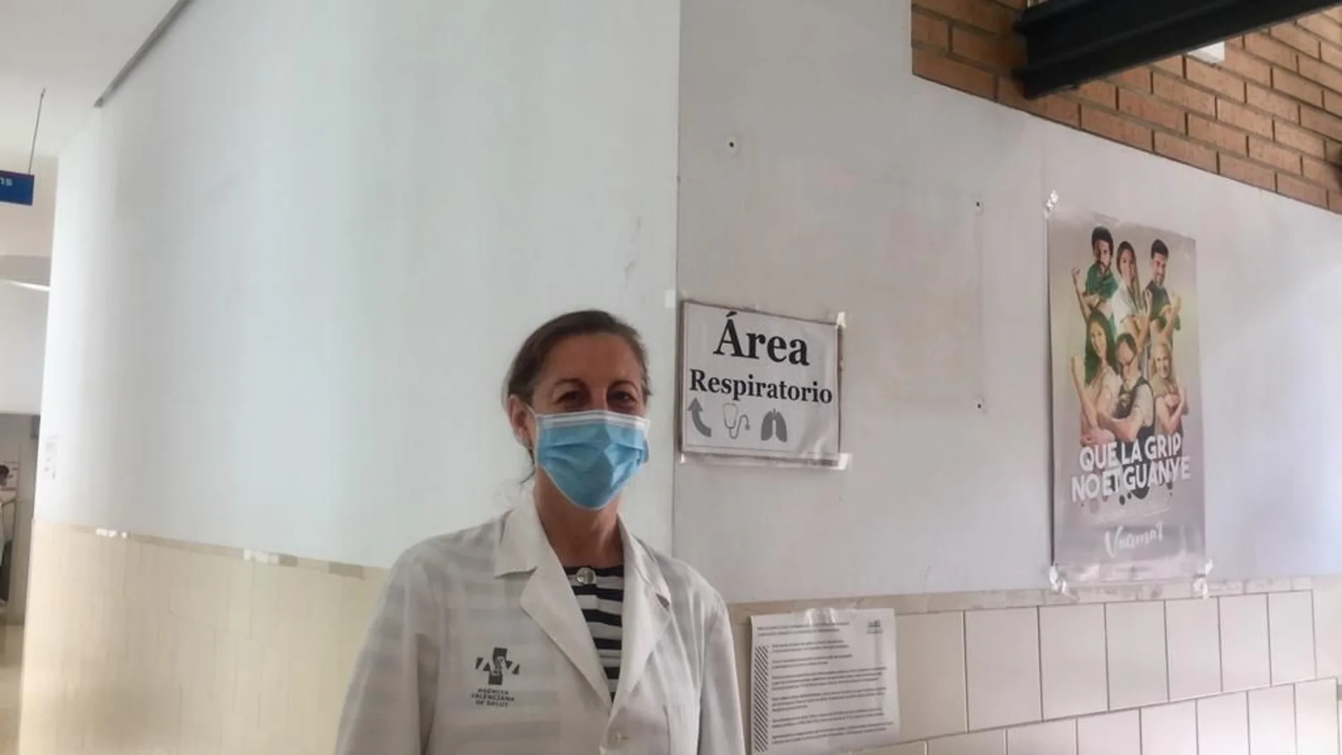 La doctora Ángela Ramos, jefa de zona del Centro de Salud de Benimaclet (Valencia)