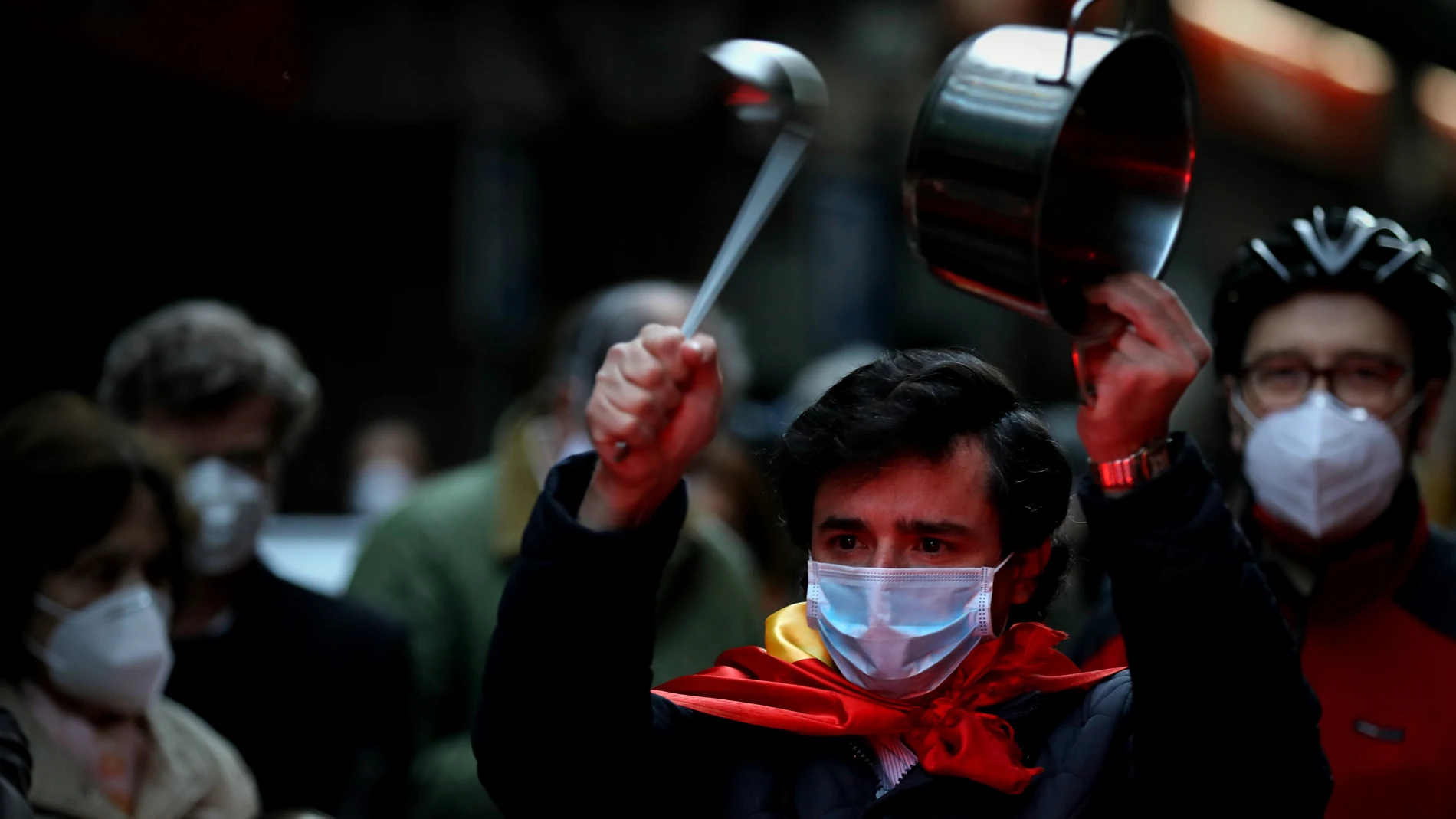 Cacerolada contra el gobierno hoy en Madrid