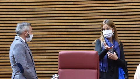 Los diputados del PP Elisa Díaz y Miguel Barrachina