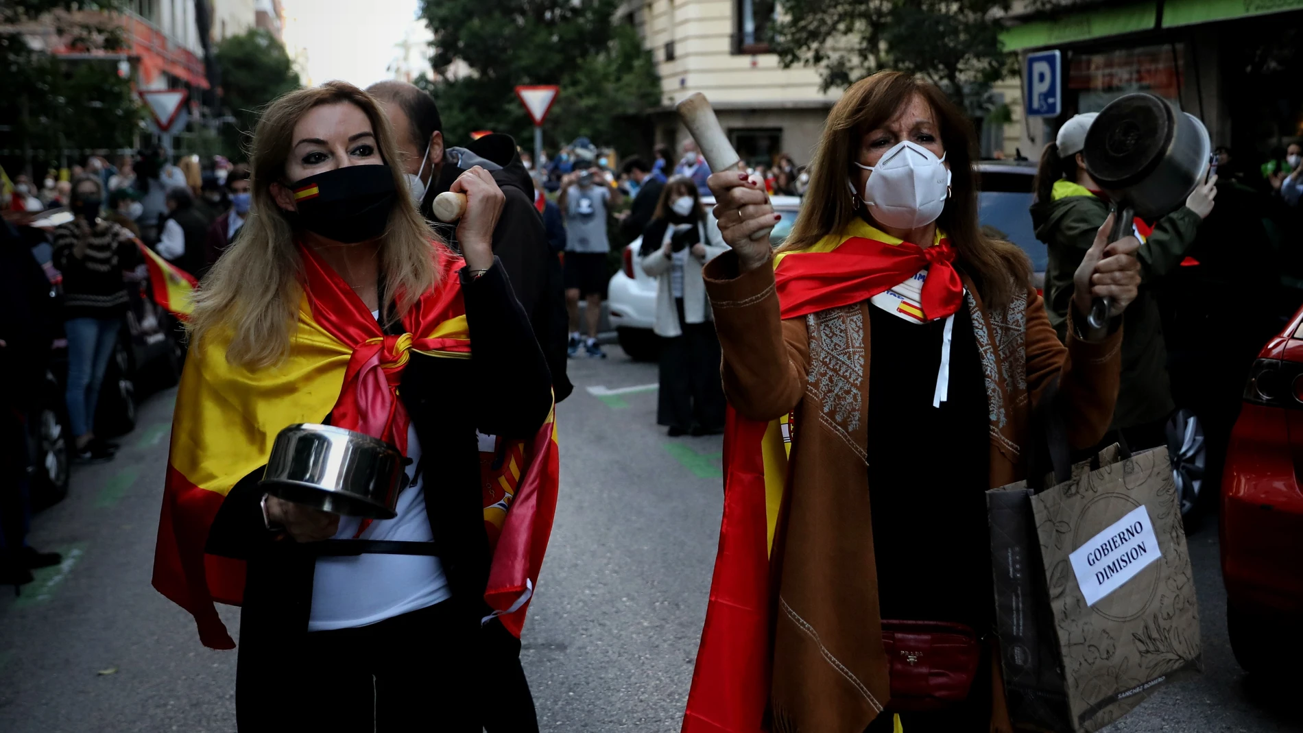 Cancelada contra el gobierno . Protesta . Coronavirus .