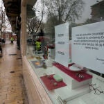Una óptica de Valladolid, cerrada durante el estado de alarma por el Covid-19