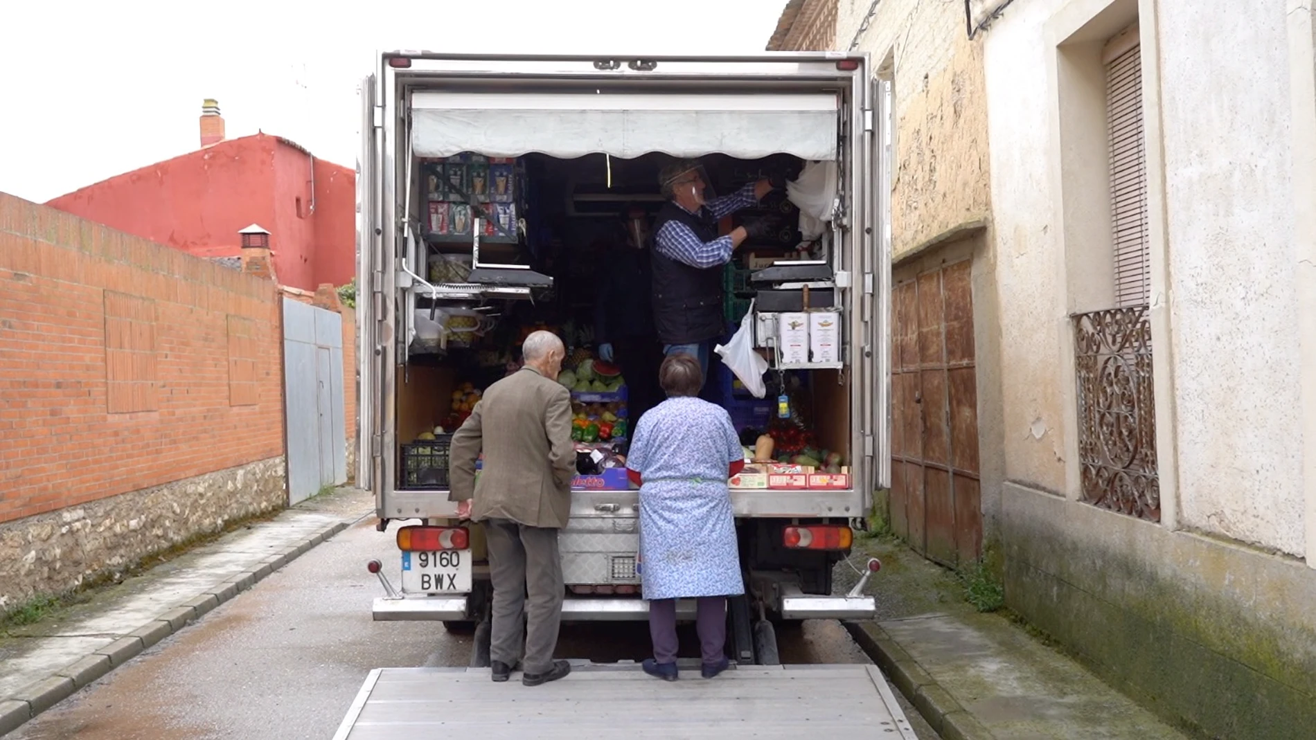 Venta ambulante en un pueblo de Castilla y León