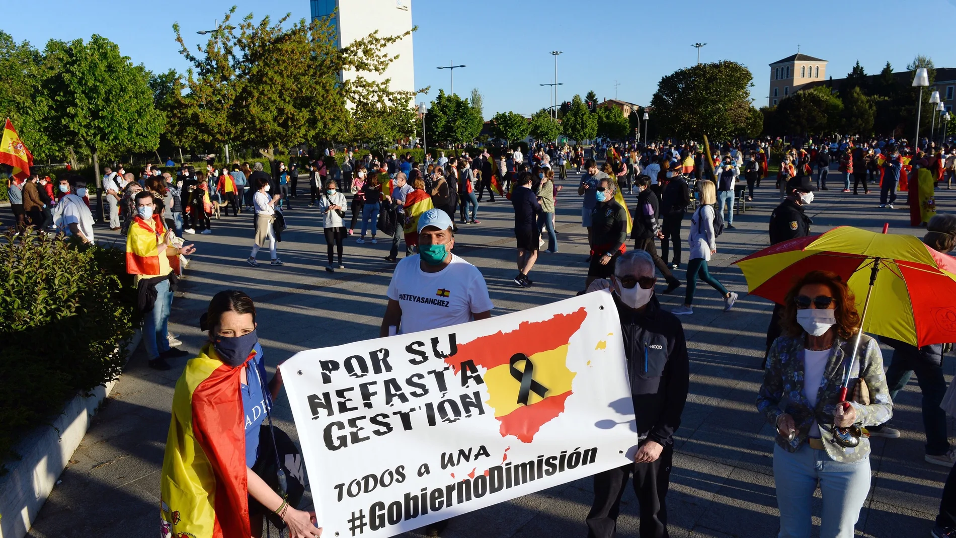 Protesta contra el Gobierno en Valladolid