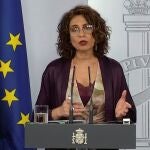 La ministra de Hacienda y portavoz del gobierno, María Jesús Montero