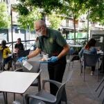 Terraza en la fase 1 de la desescalada en Granada