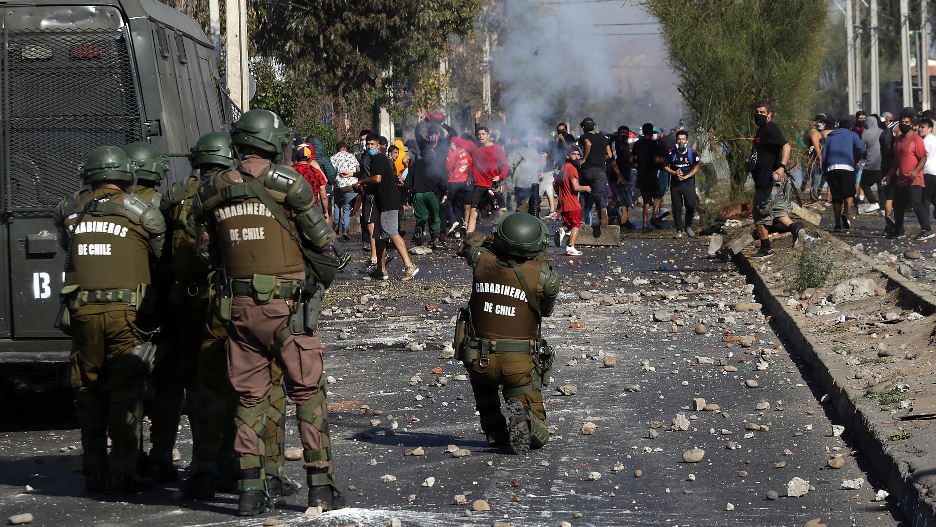 Clashes in Santiago