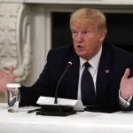 Donald Trump, durante una rueda de prensa desde la Casa Blanca en Washington