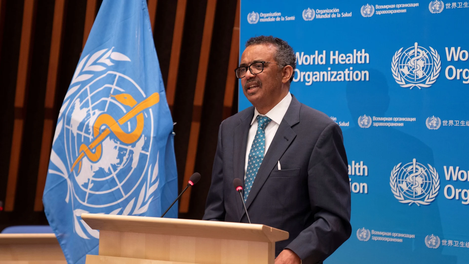 Ghebreyesus, WHO director general attends virtual 73rd World Health Assembly in Geneva