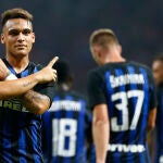 Lautaro Martínez celebra uno de los goles que ha marcado con el Inter de Milán / Gtres