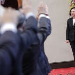 La presidenta de Taiwán Tsai Ing-wen durante su segunda ceremonia de investidura