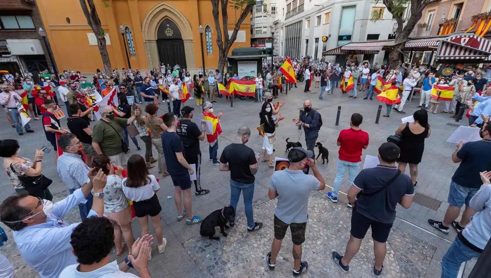Protesta contra el gobierno en Murcia
