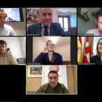 Reunión telemática de la consejera de Educación de la Junta de Castilla y León, Rocío Lucas, con los representantes de la Federación de Asociaciones de Jóvenes Empresarios de la Comunidad