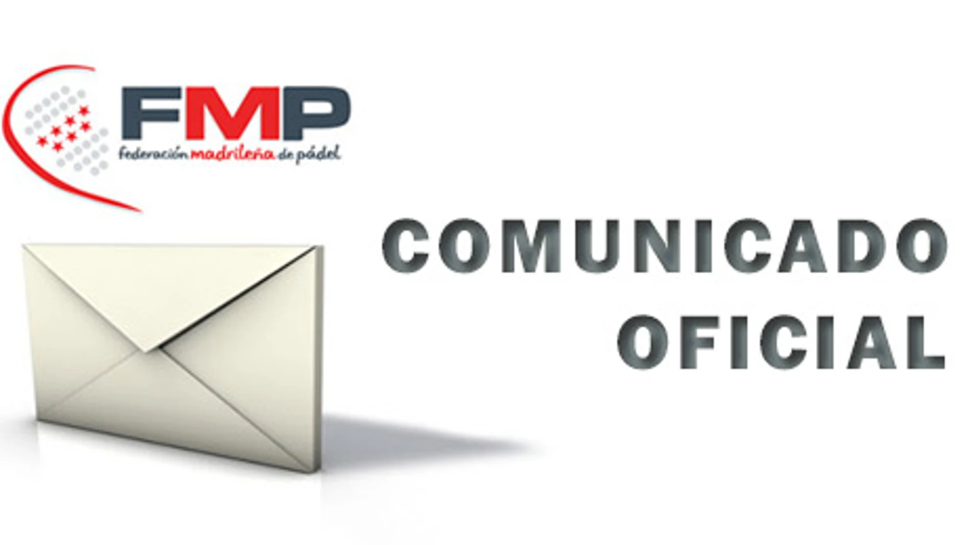 Comunicado Oficial Federación Madrileña de Pádel