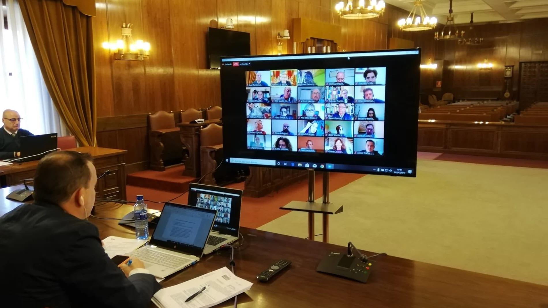 Reciente Pleno telemático celebrado por la Diputación de Zamora