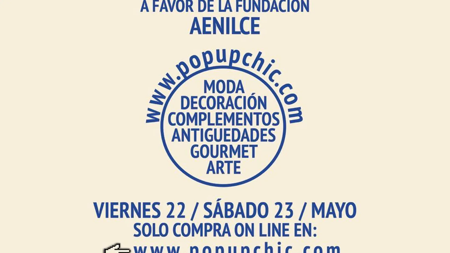 Cartel anunciador del mercadillo solidario online