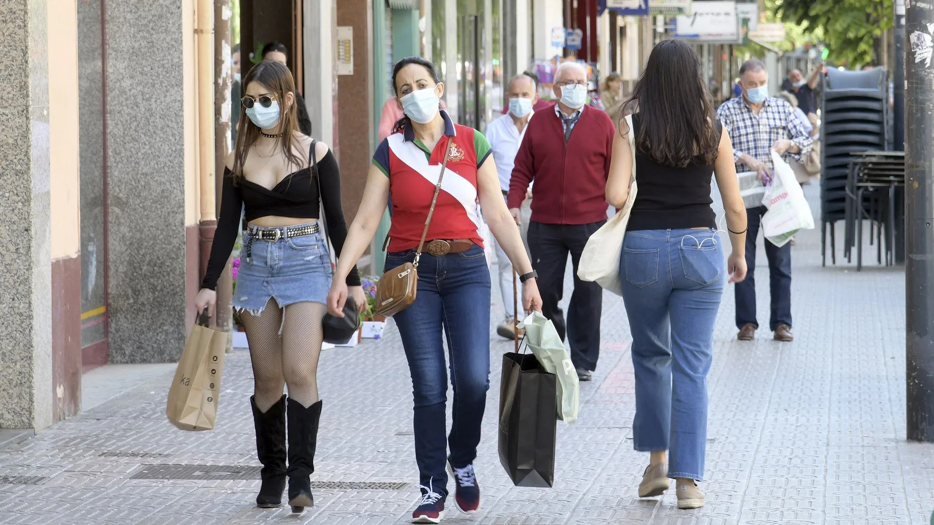 Primer día del uso obligatorio de las mascarillas. En la imagen, la ciudad de Burgos