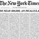 La portada más dura del "New York Times" en memoria de las víctimas de Covid-19