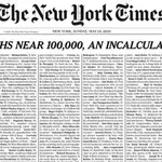 La portada más dura del &quot;New York Times&quot; en memoria de las víctimas de Covid-19