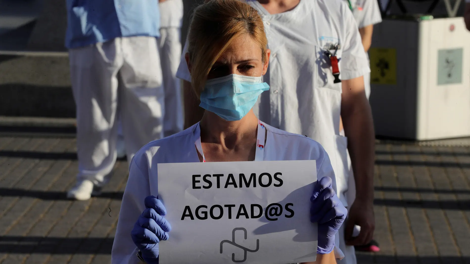 Concentración de personal sanitario en La Paz