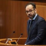 El exprocurador del Grupo Mixto por Vox, Jesús María García-Conde, durante una de sus intervenciones en las Cortes
