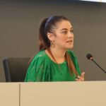 La consellera de Agricultura, Mireia Mollà, hoy durante la presentación de la ley