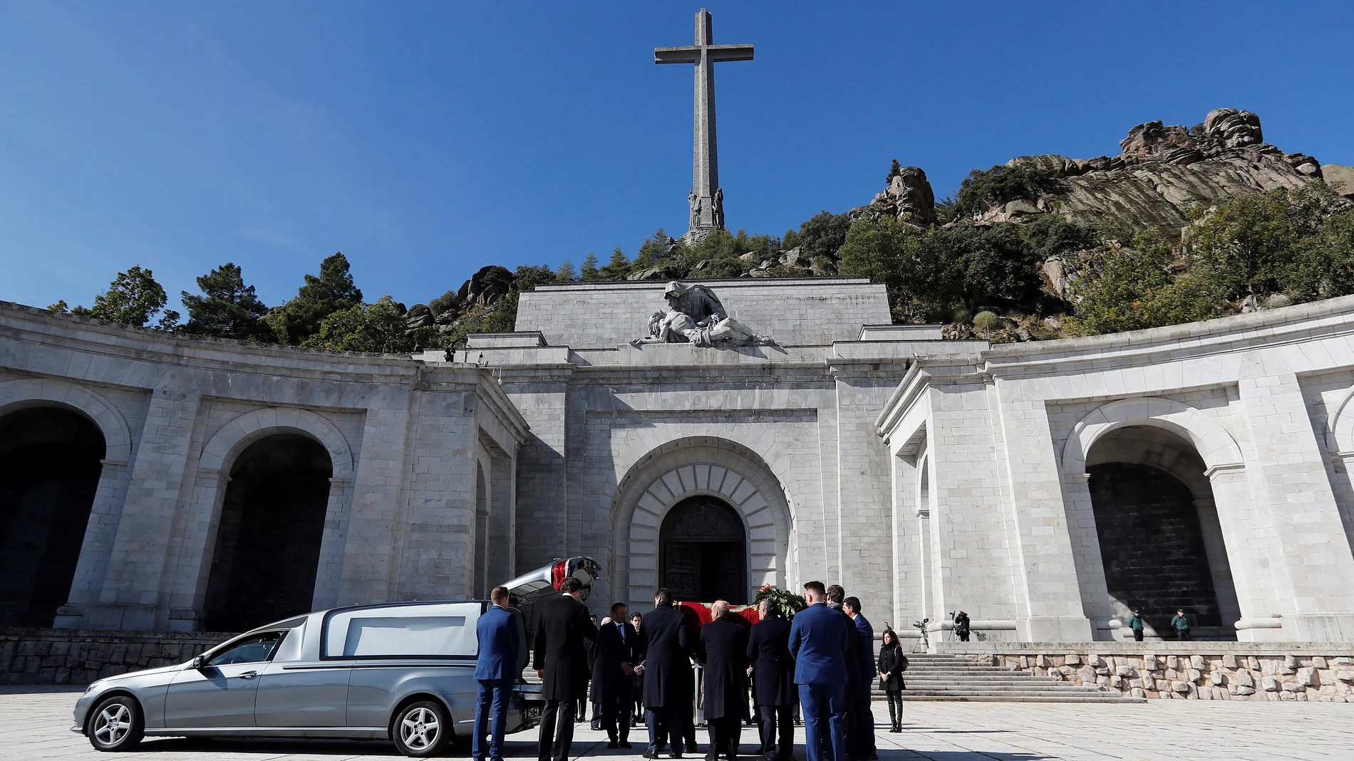 Traslado de los restos de Franco desde el Valle de los Caídos al cementerio de Mingorrubio el 24 de octubre de 2019