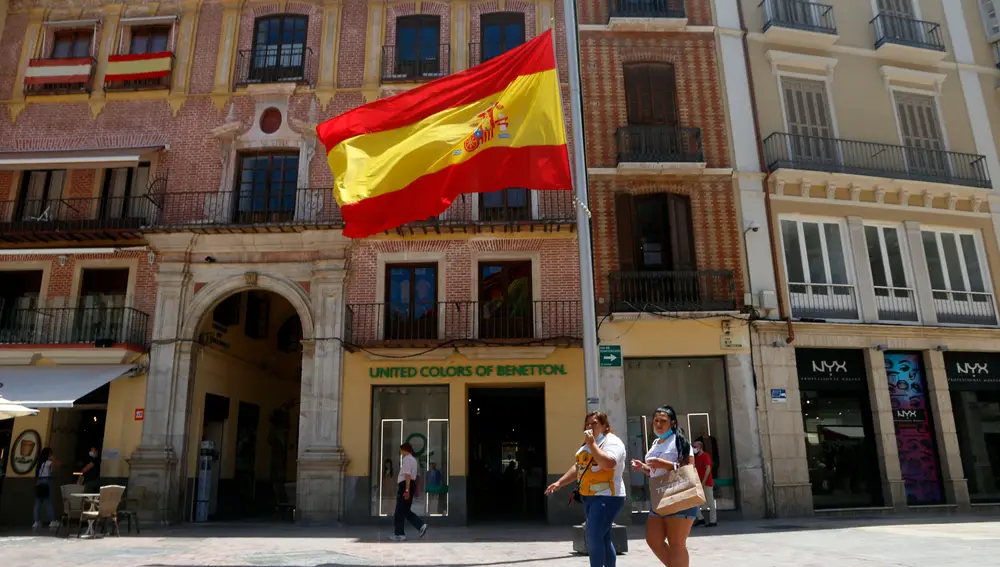 Banderas a media asta en Málaga