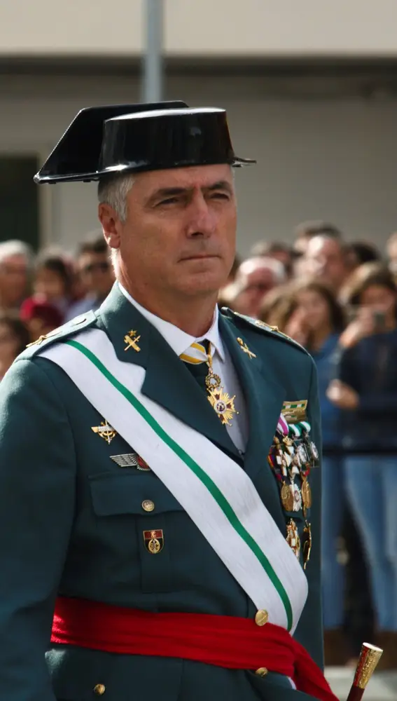 Fotografía de archivo fechada el 12 de octubre de 2018 del entonces general jefe de la 11 Zona de la Guardia Civil, Félix Blázquez. EFE/ David Aguilar