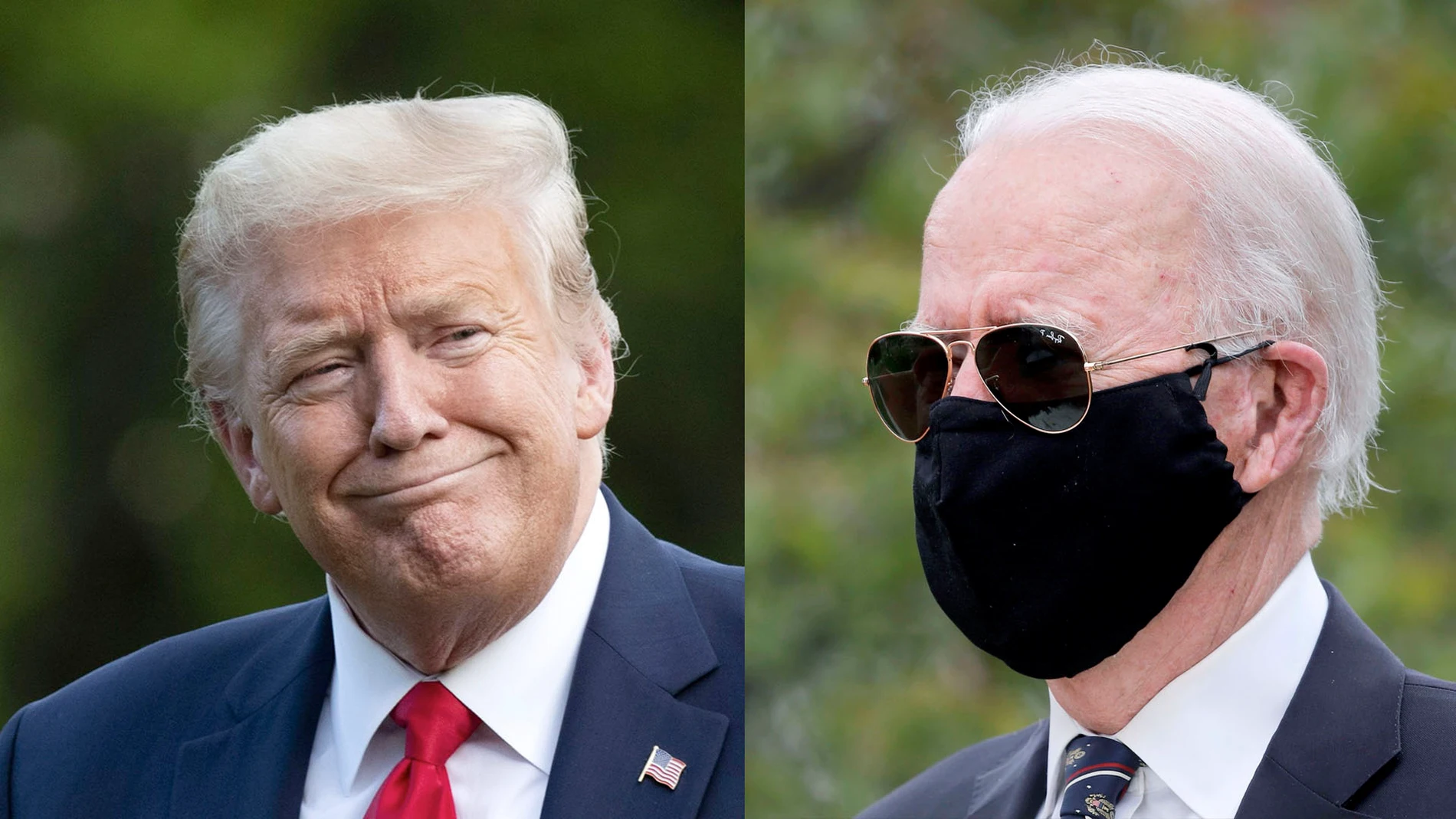 Guerra de mascarillas entre Trump y Biden