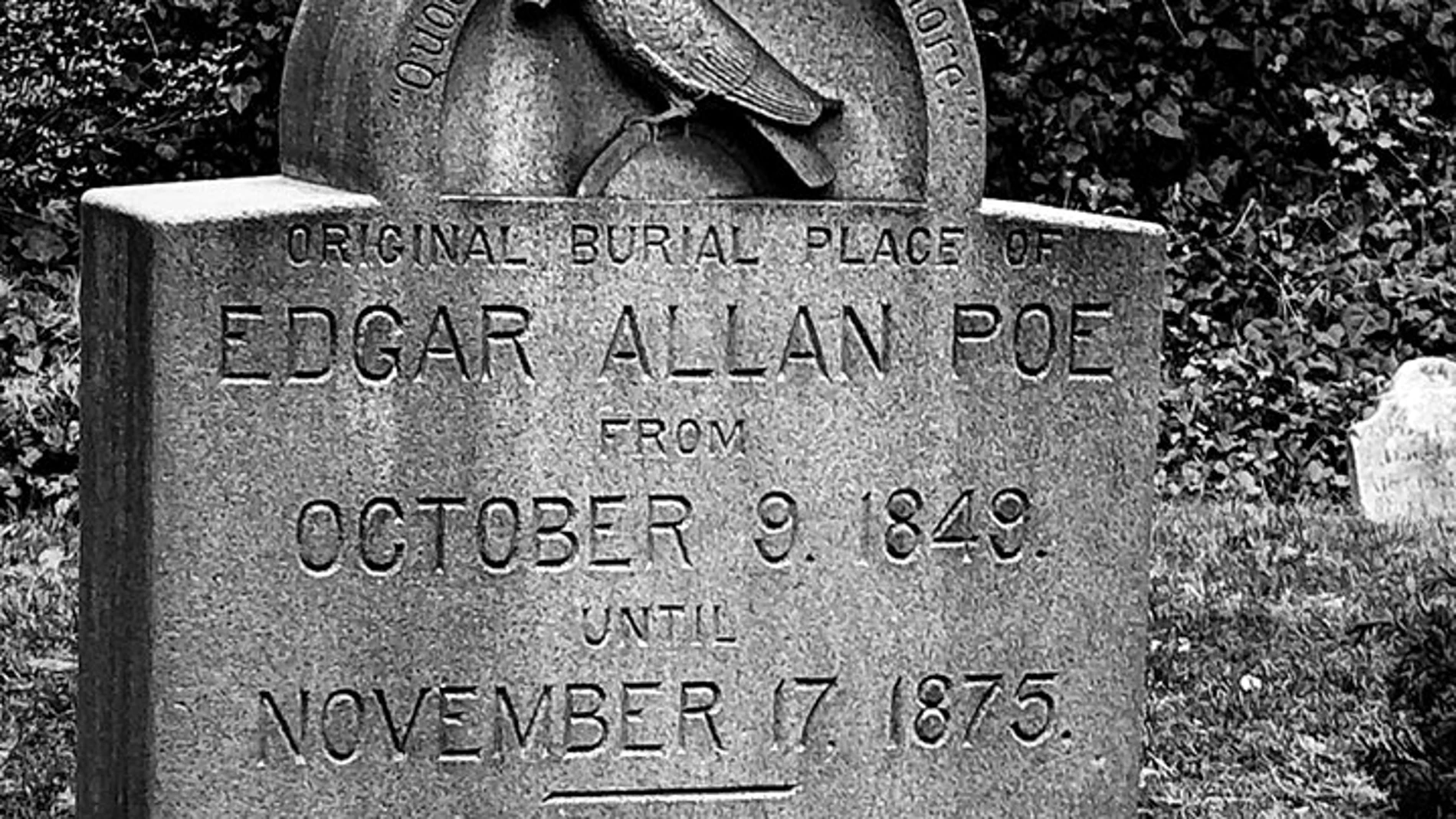 La tumba en su lugar original de Edgar Allan Poe