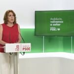 Susana Díaz, este viernes en la rueda de prensa telemática ofrecida en la sede del PSOE andaluzPSOE-A29/05/2020