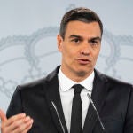El presidente del Gobierno, Pedro Sánchez, comparece en rueda de prensa