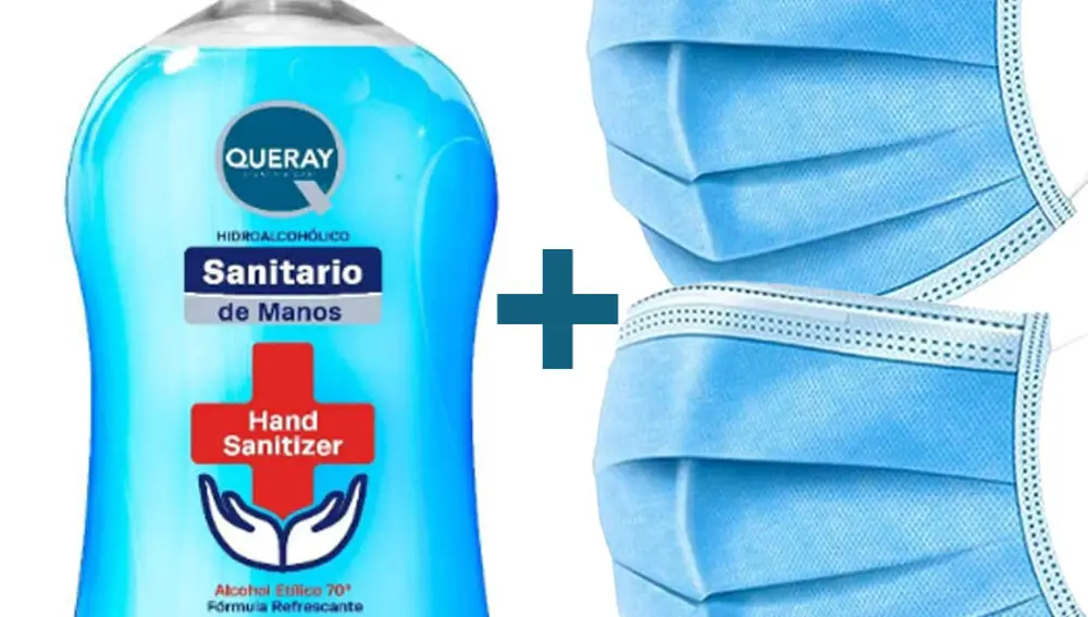 Gelhidroalcohólico y mascarillas en oferta