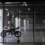 Xavi Vierge, en los boxes del circuito de Montmeló